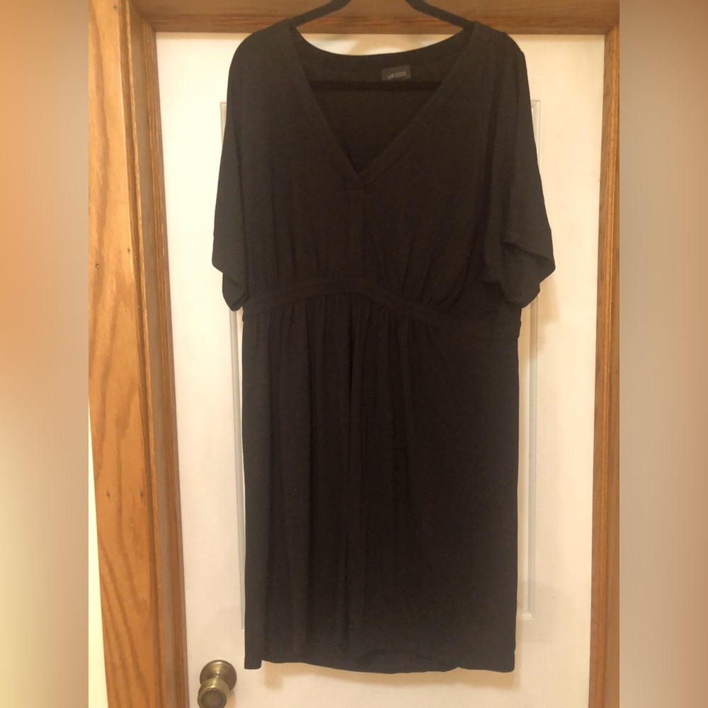 J Jill black V neck dress, Large